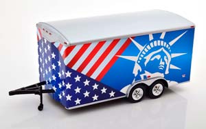 SONSTIGES CAR TRAILER MISS LIBERTY BLUE WHITE RED