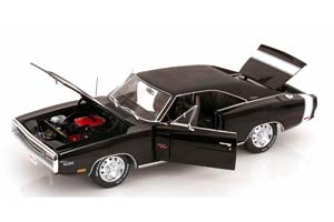 DODGE CHARGER R/T 1970 BLACK FLATBLACK — фото 3