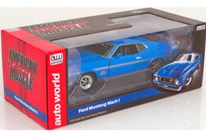 FORD MUSTANG MACH 1 1972 BLUE SILVER — фото 5