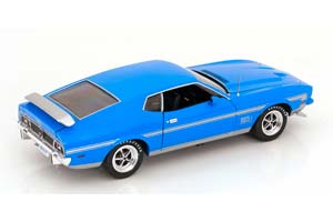 FORD MUSTANG MACH 1 1972 BLUE SILVER — фото 2