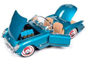 CHEVROLET CORVETTE CONVERTIBLE 1954 СИНИЙ МЕТАЛЛИК — фото 1