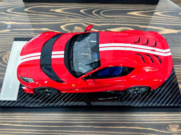 FERRARI 812 COMPETIZIONE RED/WHITE STRIPE / ФЕРРАРИ 812 КОМПЕТИЦИОНЕ КРАСНЫЙ-БЕЛЫЙ ПОЛОСА — фото 9