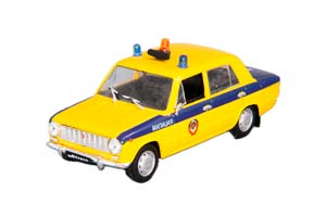 ВОЛЖСКИЙ АВТОМОБИЛЬ 2101 МИЛИЦИЯ  (АВТОМОБИЛЬ НА СЛУЖБЕ 18) ЖЕЛТЫЙ