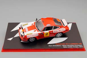 PORSCHE 911 CARRERA RS MARC ETCHEBERS - MARIE CRISTINE ETCHEBERS RALLYE 2000 VIRAJES (1974), RED — фото 3