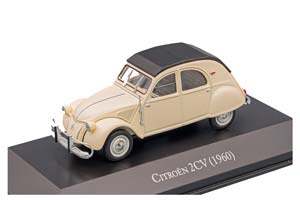 CITROEN 2CV CLOSED ROOF 1960, WHITE BLACK