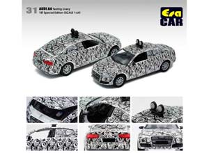 AUDI A6 ПРОТОТИП В КАМУФЛЯЖЕ, БЕЛО-ЧЕРНЫЙ (ДЛИНА МОДЕЛИ 6-10 СМ)