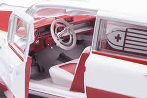 CADILLAC ELDORADO AMBULANCE 1959 WHITE RED — фото 4