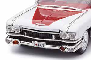 CADILLAC ELDORADO AMBULANCE 1959 WHITE RED — фото 11