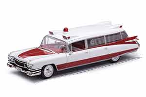 CADILLAC ELDORADO AMBULANCE 1959 WHITE RED
