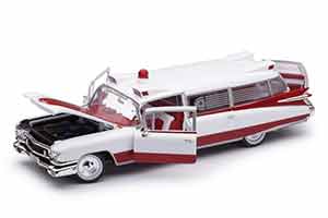 CADILLAC ELDORADO AMBULANCE 1959 WHITE RED — фото 2