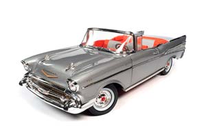 CHEVROLET BEL AIR CONVERTIBLE 1957 SILVER-GREYMETALLIC