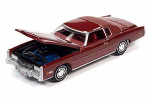 CADILLAC ELDORADO 1975 FIRETHORN POLY WITH FLAT DARK RED (БОРДОВЫЙ) (ДЛИНА МОДЕЛИ 6-10 СМ) — фото 2