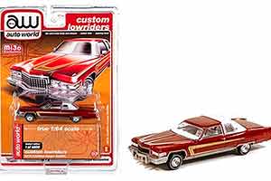 CADILLAC COUPE DEVILLE 1976 LOWRIDER КРАСНЫЙ С БЕЛЫМ (ДЛИНА МОДЕЛИ 6-10 СМ) — фото 3