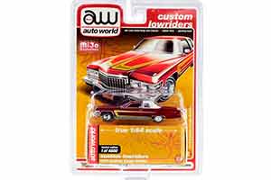 CADILLAC COUPE DEVILLE 1976 LOWRIDER КРАСНЫЙ С БЕЛЫМ (ДЛИНА МОДЕЛИ 6-10 СМ) — фото 2