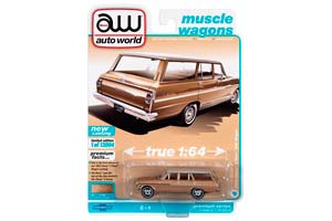 CHEVROLET CHEVY II NOVA 400 STATION WAGON TAN (ДЛИНА МОДЕЛИ 6-10 СМ) — фото 3