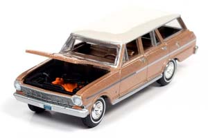 CHEVROLET CHEVY II NOVA 400 STATION WAGON TAN (ДЛИНА МОДЕЛИ 6-10 СМ) — фото 2