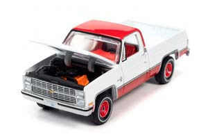 CHEVROLET 1983 SILVERADO 10 2 TONES RED / ШЕВРОЛЕ 1983 SILVERADO 10 (2-ТОННИК) КРАСНЫЙ (ДЛИНА МОДЕЛИ 6-10 СМ) — фото 2