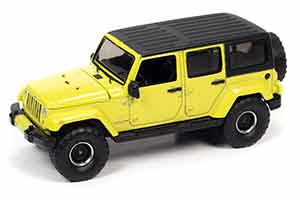 JEEP WRANGLER SAHARA UNLIMITED 2017 HYPER GREEN & OFF ROAD WHEELS (ЗЕЛЕНЫЙ) (ДЛИНА МОДЕЛИ 6-10 СМ)