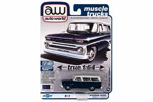 CHEVROLET SUBURBAN 1966 DARK BLUE BODY WITH WHITE ROOF (СИНИЙ С БЕЛЫМ) (ДЛИНА МОДЕЛИ 6-10 СМ) — фото 3