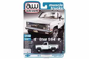 CHEVROLET SILVERADO STEP SIDE 4X4 1986 БЕЛЫЙ (ДЛИНА МОДЕЛИ 6-10 СМ) — фото 3