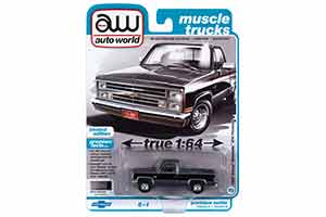 CHEVROLET SILVERADO 10 FLEETSIDE 1987 GREY POLY BODY COLOR WITH GLOSS BLACK CENTER SIDES (СЕРЫЙ С ЧЕРНЫМ) (ДЛИНА МОДЕЛИ 6-10 СМ) — фото 4