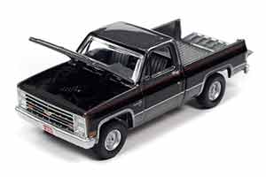 CHEVROLET SILVERADO 10 FLEETSIDE 1987 GREY POLY BODY COLOR WITH GLOSS BLACK CENTER SIDES (СЕРЫЙ С ЧЕРНЫМ) (ДЛИНА МОДЕЛИ 6-10 СМ) — фото 2