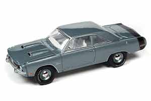 DODGE DART SWINGER 340 SPECIAL 1971 LIGHT GUNMETAL POLY WITH BLACK REAR STRIPE (СЕРЫЙ С ЧЕРНЫМ) (ДЛИНА МОДЕЛИ 6-10 СМ) — фото 5