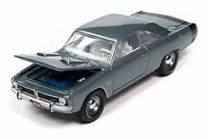 DODGE DART SWINGER 340 SPECIAL 1971 LIGHT GUNMETAL POLY WITH BLACK REAR STRIPE (СЕРЫЙ С ЧЕРНЫМ) (ДЛИНА МОДЕЛИ 6-10 СМ) — фото 2