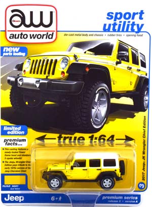JEEP JK WRANGLER CHIEF EDITION 2017 YELLOW WHITE (ДЛИНА МОДЕЛИ 6-10 СМ)