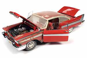PLYMOUTH FURY CHRISTINE 1958 ЧАСТИЧНО ВОССТАНОВЛЕННАЯ, КРАСНЫЙ С ПЫЛЬЮ — фото 11