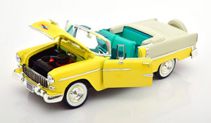 CHEVROLET BEL AIR CONVERTIBLE 1955 LIGHTYELLOW WHITE — фото 3