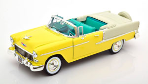 CHEVROLET BEL AIR CONVERTIBLE 1955 LIGHTYELLOW WHITE — фото 1