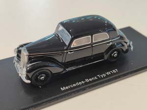 MERCEDES W187 220S 1951 ЧЕРНЫЙ (БОКС МОЖЕТ ИМЕТЬ ПОТЕРТОСТИ ИЛИ ТРЕЩИНЫ)