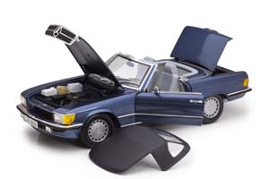 MERCEDES W107 300SL ROADSTER R107 1986 BLUE METALLIC — фото 3