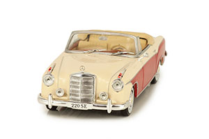 MERCEDES W128 220SE PONTON CABRIOLET 1958-1960 BEIGE/RED — фото 8