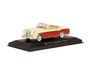 MERCEDES W128 220SE PONTON CABRIOLET 1958-1960 BEIGE/RED — фото 9