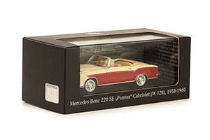 MERCEDES W128 220SE PONTON CABRIOLET 1958-1960 BEIGE/RED — фото 11