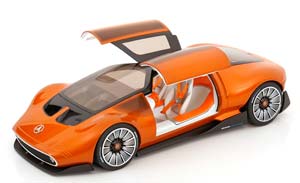 MERCEDES VISION ONE ELEVEN SET WITH FIGURINE 2023 ORANGE METALLIC/BLACK — фото 4