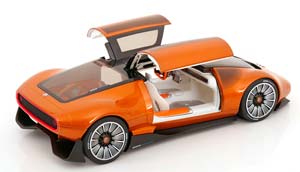 MERCEDES VISION ONE ELEVEN SET WITH FIGURINE 2023 ORANGE METALLIC/BLACK — фото 5