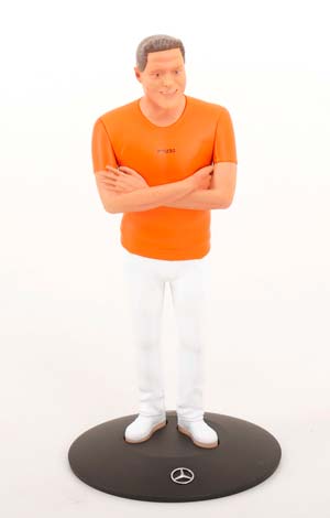 MERCEDES VISION ONE ELEVEN SET WITH FIGURINE 2023 ORANGE METALLIC/BLACK — фото 6