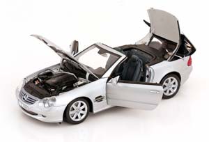 MERCEDES SL-KLASSE WITH WORKABLE HARDTOP AND LEATHER UPHOLSTERY 2001 SILVER — фото 4