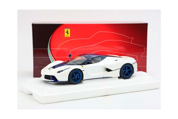 FERRARI LAFERRARI 2012 OPEN DIECAST - POLIFOAM BASE BIANCO BIRDCAGE -CARBON BLU / ФЕРРАРИ ЛАФЕРРАРИ 2012 ОПЕН 1:18 БЕЛЫЙ