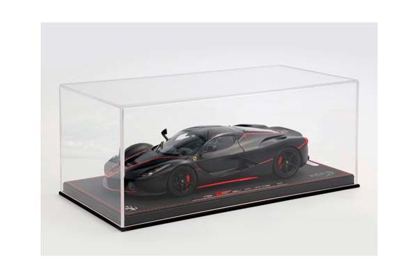 FERRARI LAFERRARI MATT BLACK WITH RED STRIPES FERNANDO ALONSO ECO LEATHER BASE - DISPLAY CASE INCLUDED / ФЕРРАРИ ЛАФЕРРАРИ МАТТ ПОЛОСЫ ФЕРНАНДО АЛОНСО ЕКО ЛЕАТХЕР БАЗА 1:18 КРАСНЫЙ — фото 9