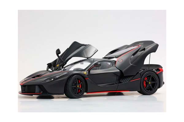 FERRARI LAFERRARI MATT BLACK WITH RED STRIPES FERNANDO ALONSO POLIFOAM PACK / ФЕРРАРИ ЛАФЕРРАРИ МАТТ ПОЛОСЫ ФЕРНАНДО АЛОНСО ПОЛИФОАМ ПАКК 1:18 КРАСНЫЙ — фото 3