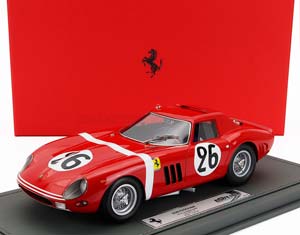 FERRARI 250 GTO 3.0L V12 TEAM NORTH AMERICAN RACING N.A.R.T. #26 24H LE MANS (1964) ED HUGUS - JOSE ROSINSKI - CON VETRINA - WITH SHOWCASE, RED WHITE