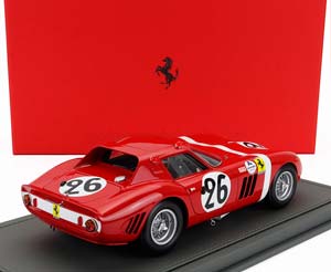 FERRARI 250 GTO 3.0L V12 TEAM NORTH AMERICAN RACING N.A.R.T. #26 24H LE MANS (1964) ED HUGUS - JOSE ROSINSKI - CON VETRINA - WITH SHOWCASE, RED WHITE — фото 2