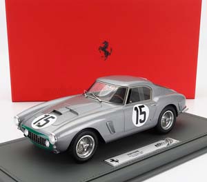 FERRARI 250 GT SWB 3.0L V12 TEAM A.G. WHITEHEAD #15 24H LE MANS (1960) GRAHAM WHITEHEAD - HENRY TAYLOR - CON VETRINA - WITH SHOWCASE, SILVER GREEN
