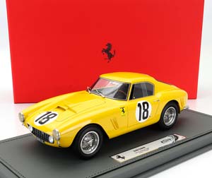 FERRARI 250 GT SWB 3.0L V12 TEAM N.A.R.T. NORTH AMERICAN RACING #18 24H LE MANS (1960) GEORGE ARENTS - ALAN CONNELL JR. - CON VETRINA - WITH SHOWCASE, YELLOW — фото 1