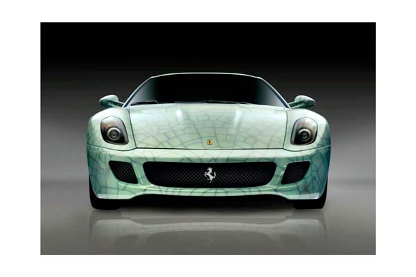FERRARI 599 GTB FIORANO ART CAR LIMITED EDITION CRACKED PORCELAIN / ФЕРРАРИ 599 ГТБ АРТ КАР ЛИМИТИРОВАННАЯ СЕРИЯ КРАККЕД ПОРКЕЛАИН 1:18 — фото 2