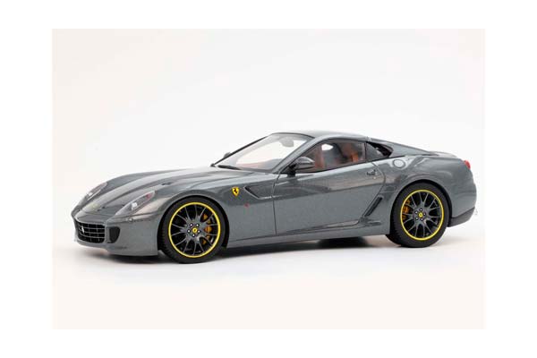 FERRARI 599 GTB FIORANO 2006 AUTOMATIC GEAR - MADE IN ITALY SILVERSTONE GREY CUOIO COLOR INTERIOR / ФЕРРАРИ 599 ГТБ 2006 АВТОМАТ 1:18 СЕРЫЙ — фото 6